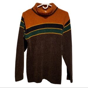 Vintage Grandpa Knit Sweater Autumn Colours